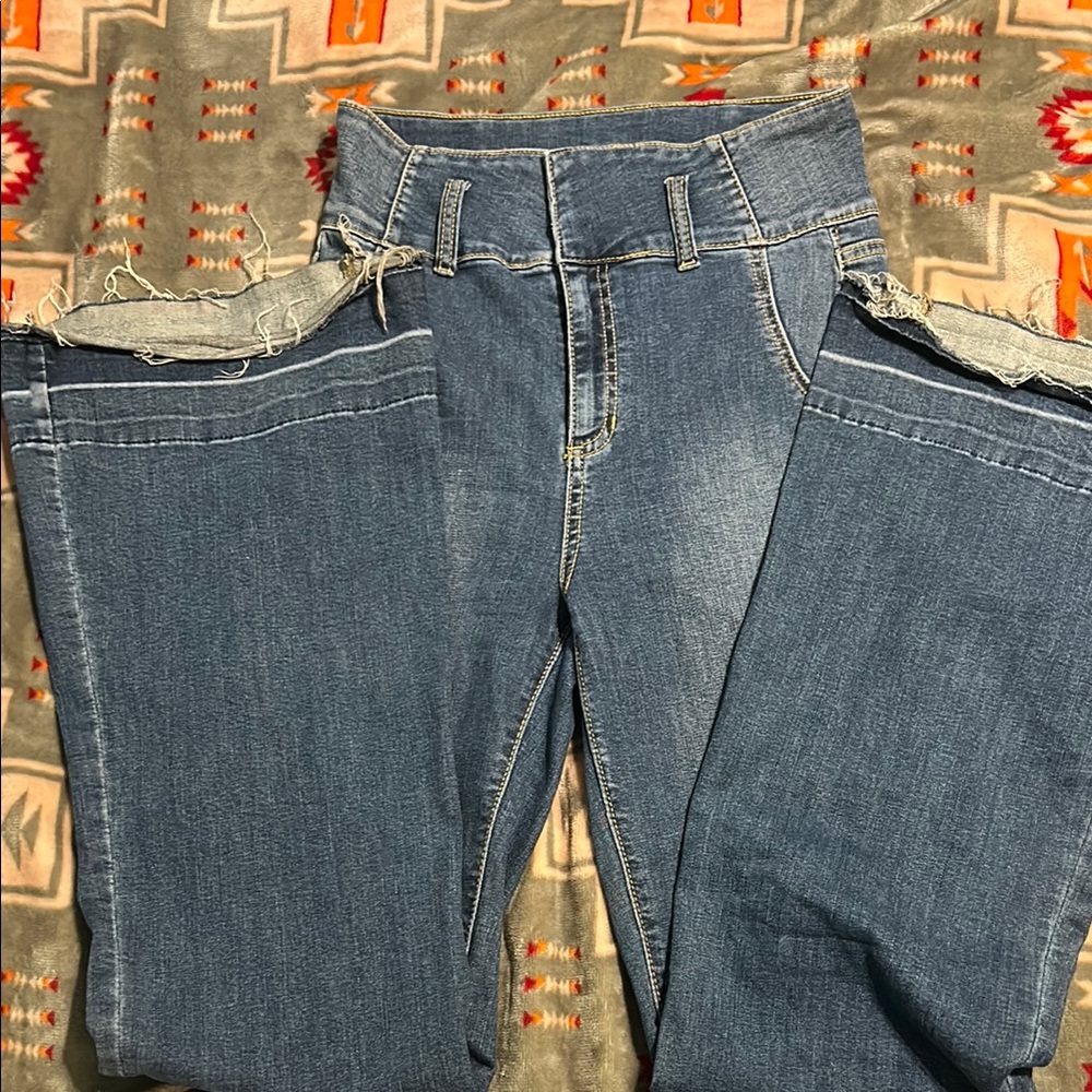 Women's High Rise Denim Bell Bottom Jeans